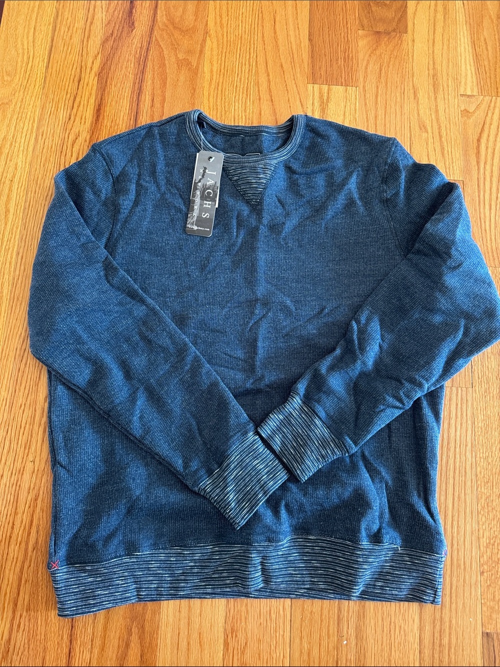 Jachs New York Indigo Blue Crewneck Sweatshirt - Men's
